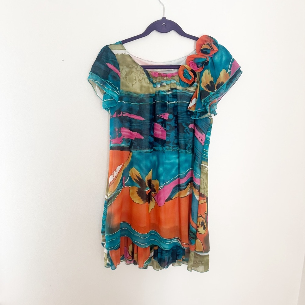 Colorful Floral Dress Lamer